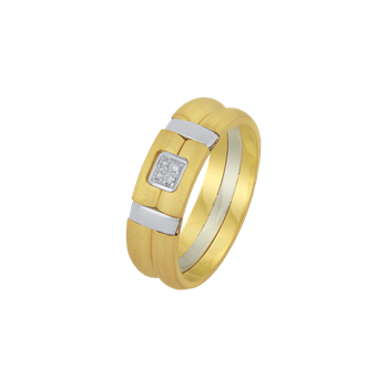 Yellow and White Gold Ring